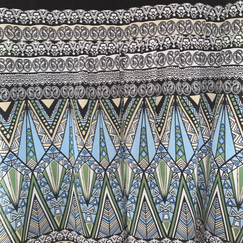 Sandra Darren blue & green dress women’s size 10 - Picture 7 of 10